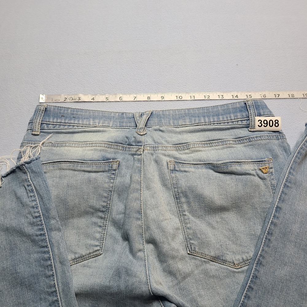 Wit & Wisdom Straight Leg Jeans Womens 12 Blue Excellent Raw Frayed Hem - Picture 7 of 8